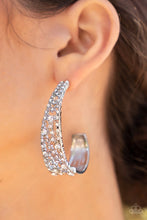 Load image into Gallery viewer, Cold as Ice - White Hoop Earrings - LOP April &#39;22 - NEW RELEASE
