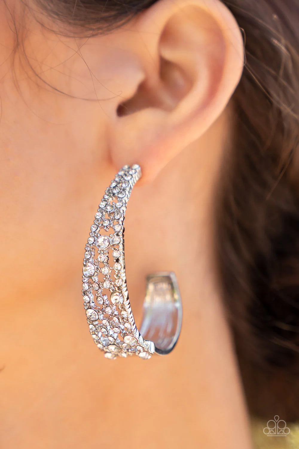 Cold as Ice - White Hoop Earrings - LOP April '22 - NEW RELEASE