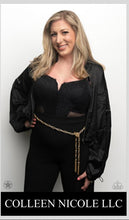 Load image into Gallery viewer, SCARFed for Attention - Gold Necklace - Modeled by Colleen Nicole at convention 2023
