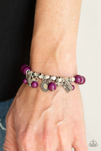 Load image into Gallery viewer, One true love- purple bracelet
