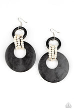 Load image into Gallery viewer, Beach Day Drama - Black Wood Earring
