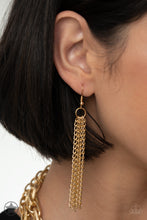 Load image into Gallery viewer, SCARFed for Attention - Gold Necklace - Modeled by Colleen Nicole at convention 2023
