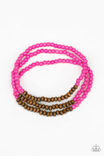 Load image into Gallery viewer, Woodland Wanderer - Pink Wooden Bracelet - NEW RELEASE
