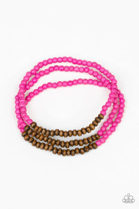 Woodland Wanderer - Pink Wooden Bracelet - NEW RELEASE