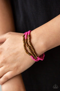 Woodland Wanderer - Pink Wooden Bracelet - NEW RELEASE