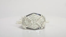 Load and play video in Gallery viewer, Macrame mode- white cuff fringe bracelet NEW TELEASE
