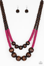 Load image into Gallery viewer, Cancun Cast Away - Pink Wooden Necklace - NEW RELEASE
