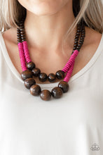Load image into Gallery viewer, Cancun Cast Away - Pink Wooden Necklace - NEW RELEASE
