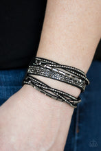 Load image into Gallery viewer, Tough Girl Glamour - Black Snap Bracelet - NEW RELEASE
