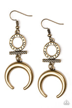 Load image into Gallery viewer, Majestically Moon Child - Brass Earring
