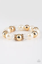 Load image into Gallery viewer, Camera Chic - Gold/White Pearl Bracelet - NEW RELEASE
