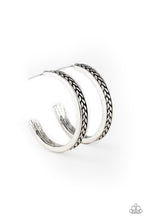Load image into Gallery viewer, Rugged Retro - Silver Hoop Earring - NEW RELEASE
