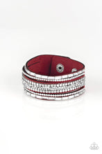 Load image into Gallery viewer, Rebel In Rhinestones - Red Urban Snap Bracelet - NEW RELEASE
