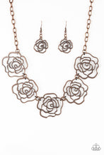 Load image into Gallery viewer, Budding Beauty - Copper Rose Necklace - NEW RELEASE
