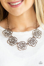 Load image into Gallery viewer, Budding Beauty - Copper Rose Necklace - NEW RELEASE
