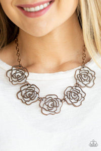 Budding Beauty - Copper Rose Necklace - NEW RELEASE