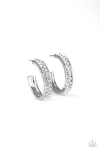 Load image into Gallery viewer, Cash Flow - White Hoop Earring

