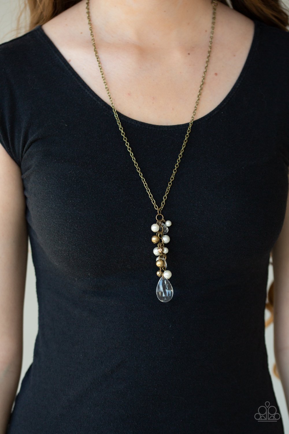 Teardrop Serenity - Brass Necklace - NEW RELEASE