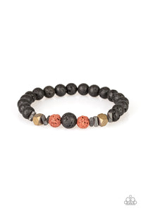 Empowered - Red Urban Lava Bead Bracelet