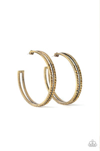Double The Bling - Brass Hoop Earring - NEW RELEASE