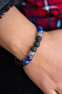 Proverb - Blue Lava Bead Bracelet