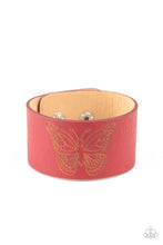 Load image into Gallery viewer, Flirty flutter- Red urban snap bracelet
