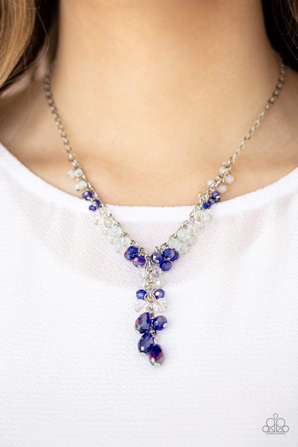 Iridescent illumination- blue necklace