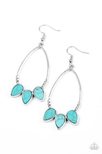Load image into Gallery viewer, Fierce frontier- blue turquoise earring
