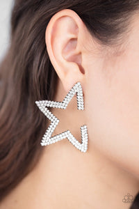 Star Player - White Post Earring