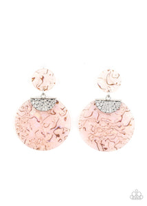 Really Retropolitan - Pink Acrylic Post Earring