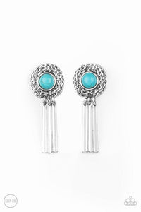 Desert Animal - Blue clip on earring