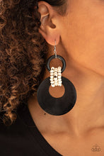 Load image into Gallery viewer, Beach Day Drama - Black Wood Earring
