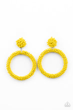 Load image into Gallery viewer, Be All You Can BEAD - Yellow Seed Bead Earring

