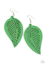 Load image into Gallery viewer, Tropical Foliage - Green Wood Earring

