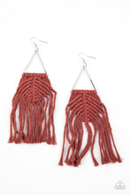 Load image into Gallery viewer, Macrame Jungle - Brown Fringe Earring
