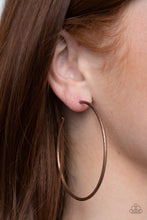 Load image into Gallery viewer, Rustic Roundabout - Copper Hoop Earring - NEW RELEASE
