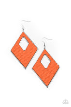 Load image into Gallery viewer, Woven Wanderer - Orange Earring
