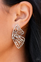 Load image into Gallery viewer, Butterfly Frills - Silver Butterfly Post Earrings - Life of the Party - NEW RELEASE
