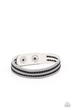 Load image into Gallery viewer, Show The Way - Silver Leather Snap Bracelet
