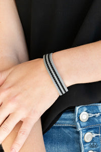 Show The Way - Silver Leather Snap Bracelet