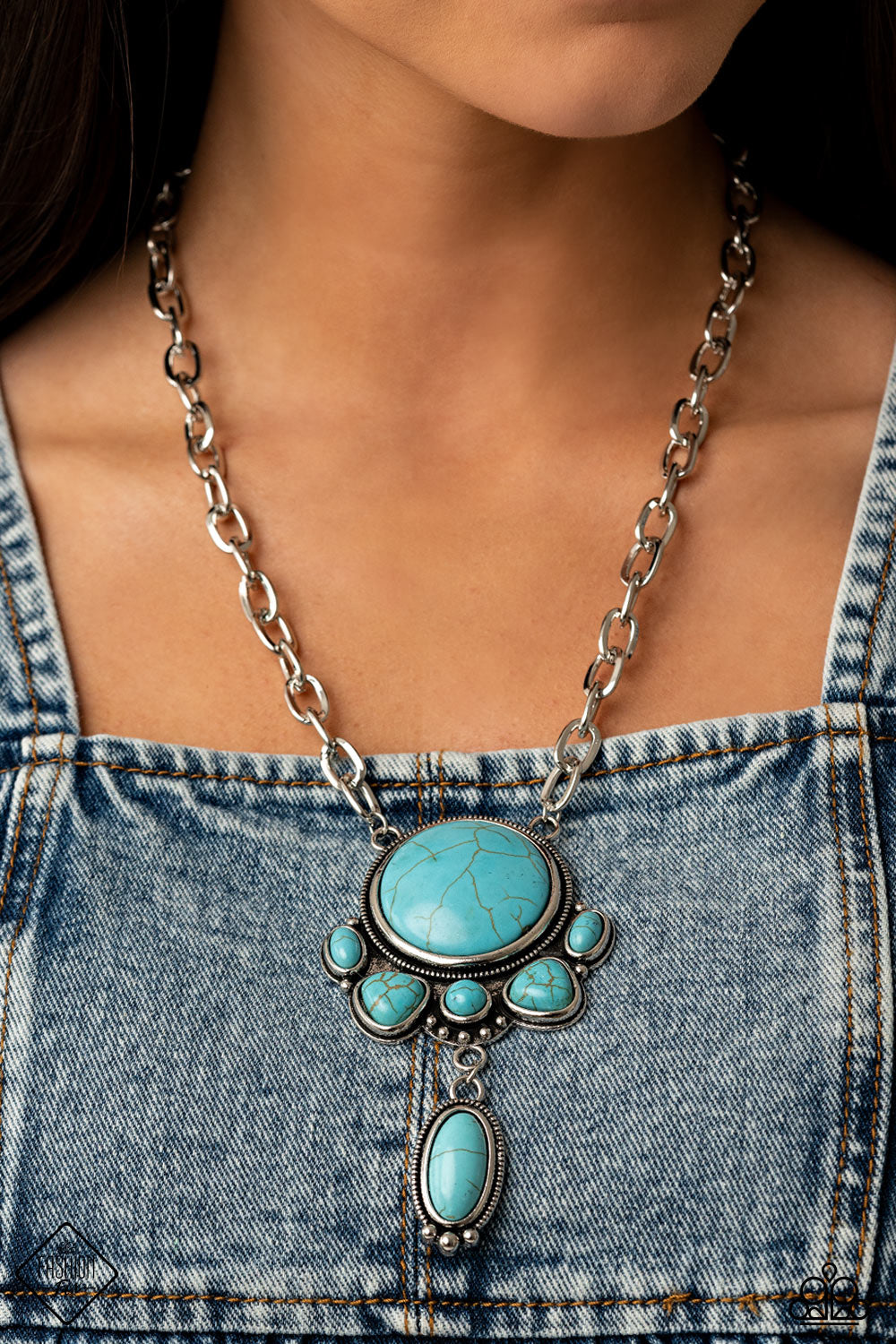 Geographically Gorgeous - Blue Turquoise Necklace