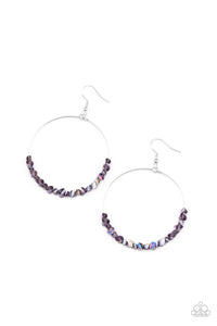 Glimmering Go-Getter - Purple wire Earring iridescent