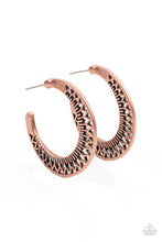 Load image into Gallery viewer, Bada BLOOM! - Copper Hoop Earring
