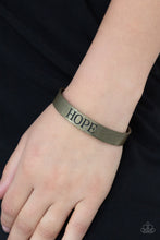 Load image into Gallery viewer, Hope Makes The World Go Round - Brass Inspirational Cuff - NEW RELEASE
