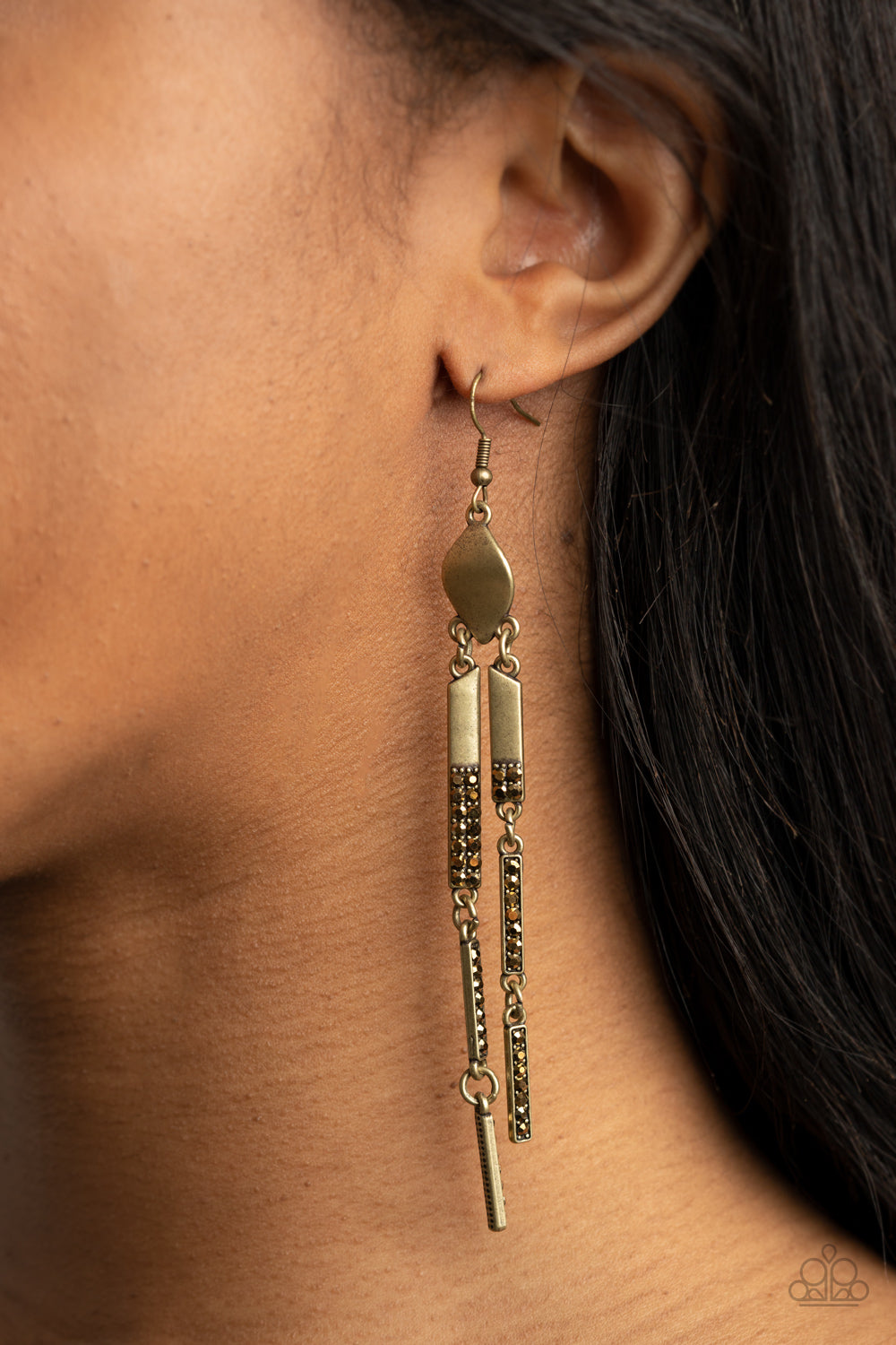 Defined Dazzle - Brass Earring - NEW RELEASE