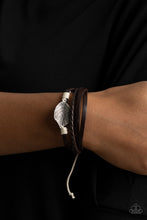 Load image into Gallery viewer, FROND and Center - Brown Urban Leather Leaf Bracelet
