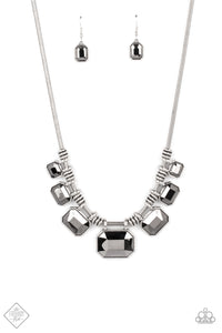 Urban Extravagance - Silver Rhinestone Necklace