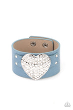 Load image into Gallery viewer, Flauntable Flirt - Blue Heart Snap Bracelet - NEW RELEASE
