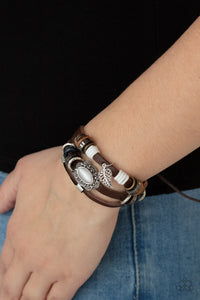 Mystically Mediterranean - White Cat Eye Urban Bracelet