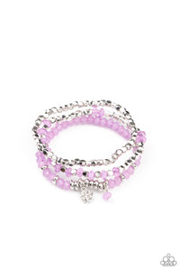 Glacial Glimmer - Purple Stretchy Bracelet